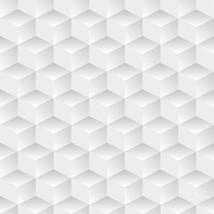 Seamless geometric abstract background with 3d cubes. Vector