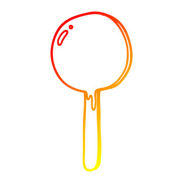 recommend clip art: warm gradient line drawing cartoon lollipop