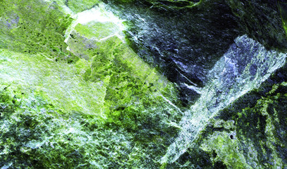 Colorful abstract background. Macro texture of stones. Surface . Green and navy blue color . Modern...