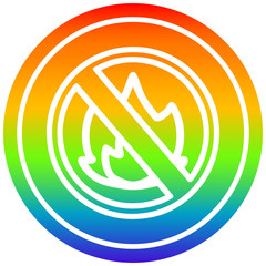 Fototapeta premium no flames circular in rainbow spectrum