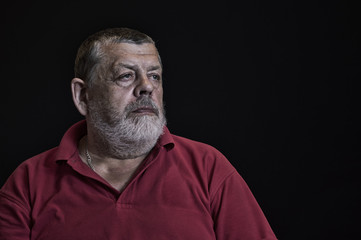 Obraz premium Nice stylized portrait of a thoughtful senior man