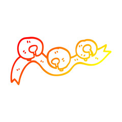 warm gradient line drawing cartoon xmas bells
