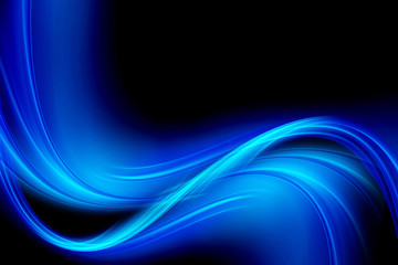 Technology Glowing Blue Abstract Wave Art Composition Background