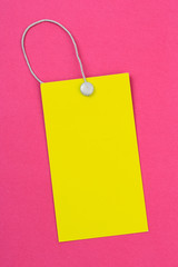 label (tag) on color  background. - Image .
