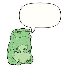 cartoon smug toad and speech bubble