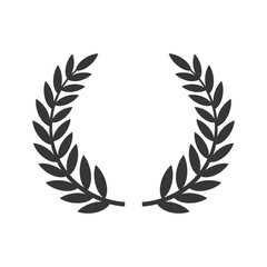 Circular Laurel Foliate Icon. Film Festival Award. Vector