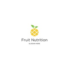 Fruit Nutrition logo vector illustration