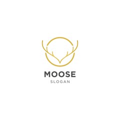 Moose horn logo vector illustration