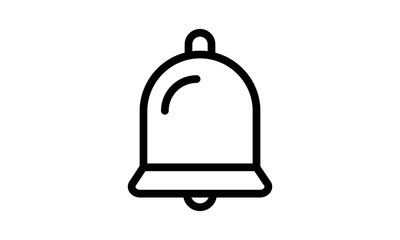 Bell line icon for notifications and alerts
