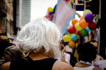 Pride parade in milan in june