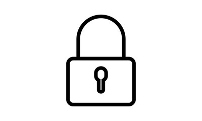 Padlock icon for privacy and security