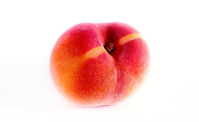 PEACH ISOLATED ON A WHITE BACKGROUND