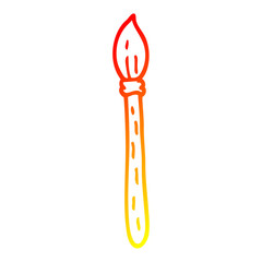 warm gradient line drawing cartoon paintbrush