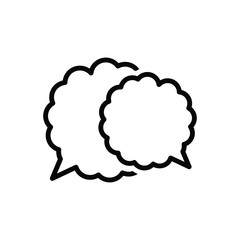 Black line icon for conversation 