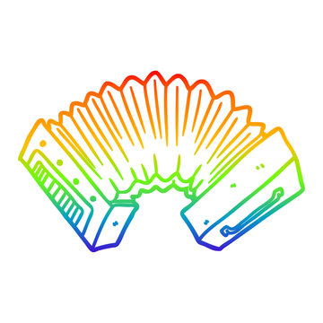 rainbow accordion musical instrument clip art preview