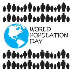 Vector illustration,banner or poster of world population day.