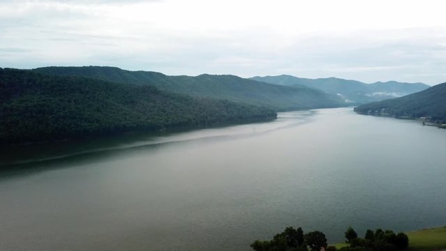 Aerial of Watauga Lake in Tennessee