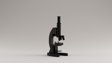 Black Traditional Microscope 3d illustration 3d render