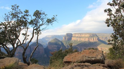Mountain Summit And Steep Cliff With View Of Blyde River Canyon In South Africa