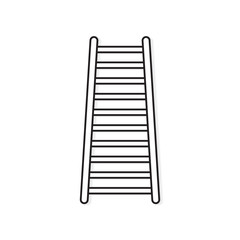 black and white ladder icon- vector illustration