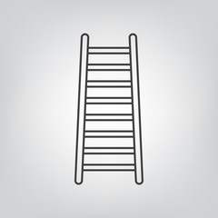 grey ladder icon- vector illustration