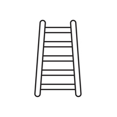 black ladder icon- vector illustration