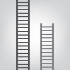 grey ladder icon- vector illustration