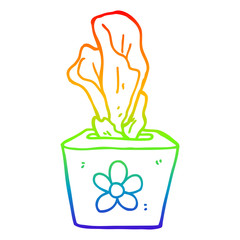 rainbow gradient line drawing cartoon box of tissues