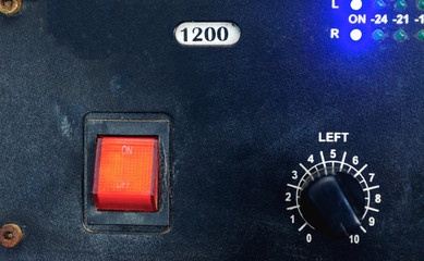 Vintage of main Switch red on-off and controller board