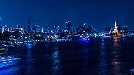 What a beautiful view of the Chao Praya River Bangkok ,Thailand.