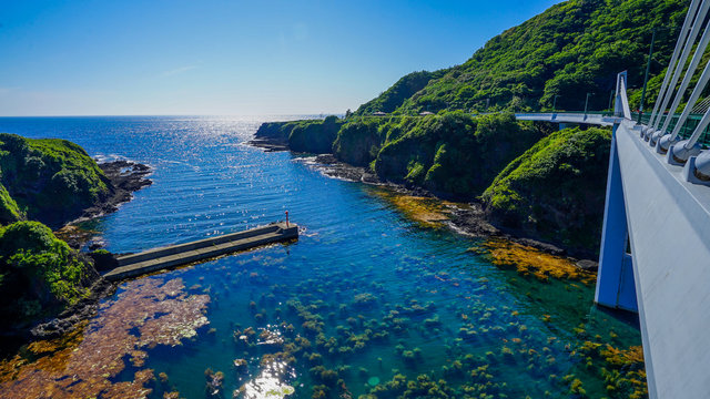 佐渡長者ケ橋からの風景