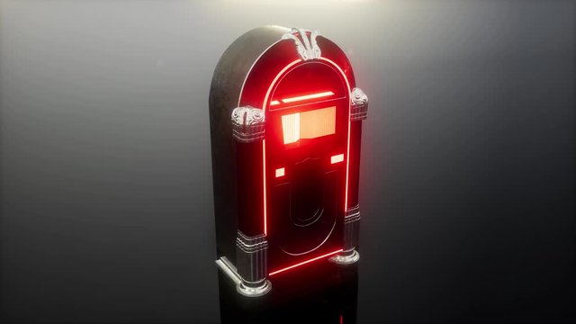 loop retro jukebox in the dark