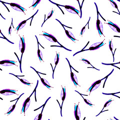 seamless pattern spring tulip