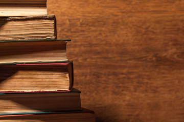 Stack of old used books