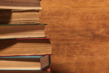 Stack of old used books