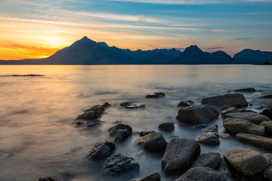 Sunset over Egol Beach
