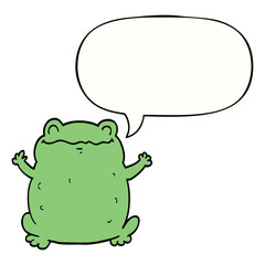cartoon toad and speech bubble