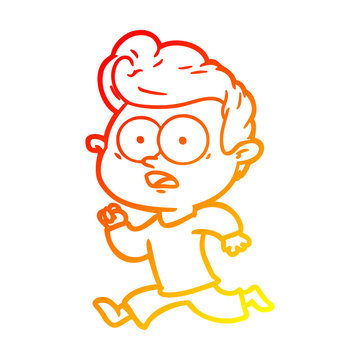 recommend clip art: warm gradient line drawing shocked cartoon man