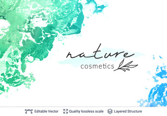 Natural SPA organic handmade cosmetics logo design