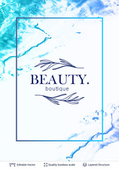 Beauty SPA care salon cosmetologist logo design.