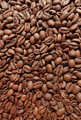 Close up of coffee beans for background