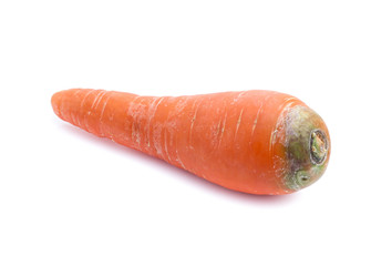 fresh carrots isolated on white background
