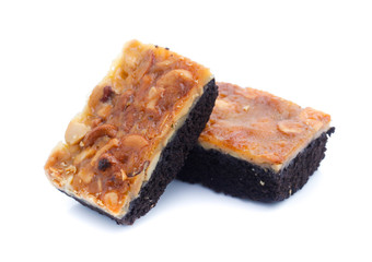 Brownie isolated on white