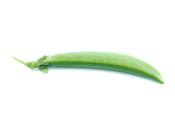 Fresh peas isolated on white background