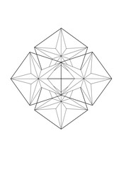 vector illustration of an 5 point star in pentagon
