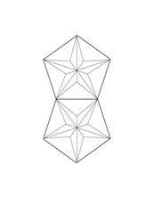 vector illustration of an 5 point star in pentagon