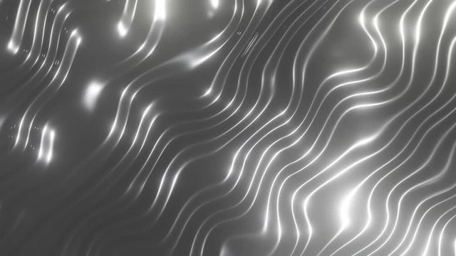 3D render silver abstract background.  Slowly flows in silver colors. Slow texture animation. 4K loop