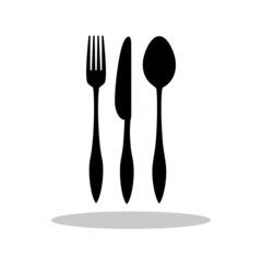 Fork-Spoon-Knife icon in trendy flat style. Vector Illustration EPS 10.