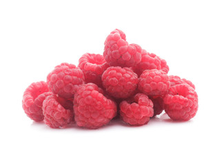 raspberries isolated on white background