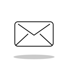 Mail / Message / Email line icon in modern trendy flat style. Vector Illustration EPS 10.